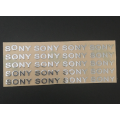 Hochwertiges SONY Customized Typenschild