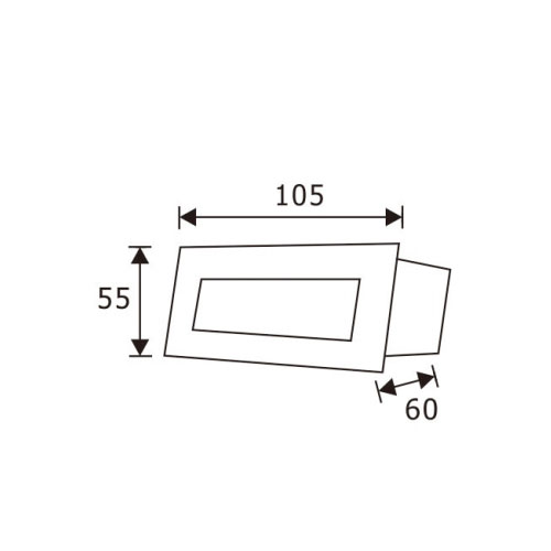 Narrow Beam Rectangle 2W LED Step LightofStep Night Light