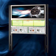 Stand-support scrolling light box