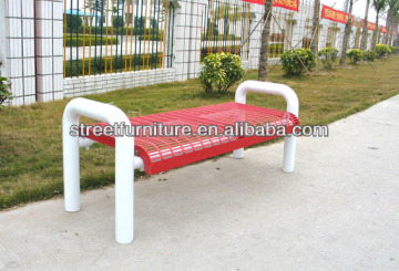 Metal park benches outdoor/ perforated steel benches