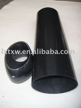 carbon fiber oval exhaust system