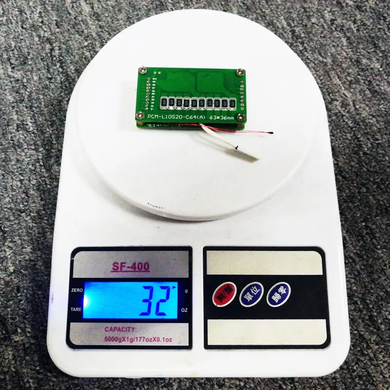 10s C: 5A D: 20A PCM BMS for 36V 37V Li-ion/Lithium/ Li-Polymer 30V 32V LiFePO4 Battery Pack with Hdq, I2c Bluetooth, RS232, RS485 (PCM-L10S20-C64)