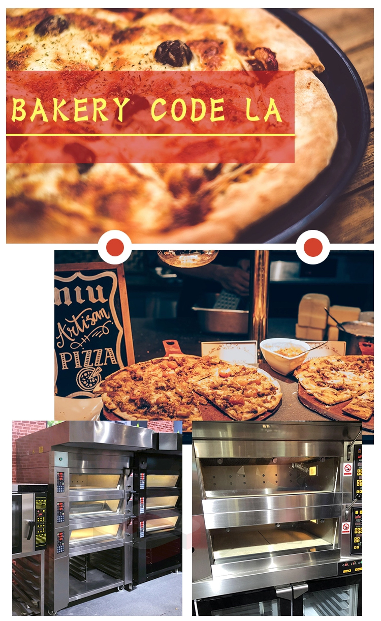 Industrial Mechanical Timer Control 3 Layers Stainless Steel Big Capacity Electric Pizza Baking Oven