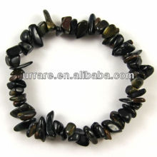 Blue Tiger Eye Gemstone Chips Bracelet