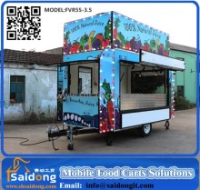 CE Approval mobile food van/mobile kitchen trailer Mobile kitchen truck design