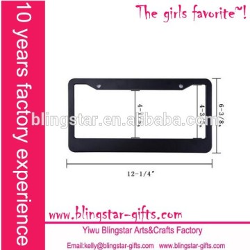 blank US metal license plate frame