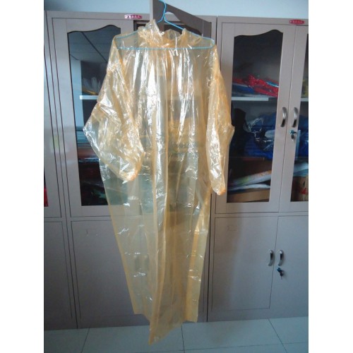 Traje de lluvia desechable transparente de 0.02 mm