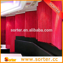 Fadeless aluminum chain link fly screen for interior