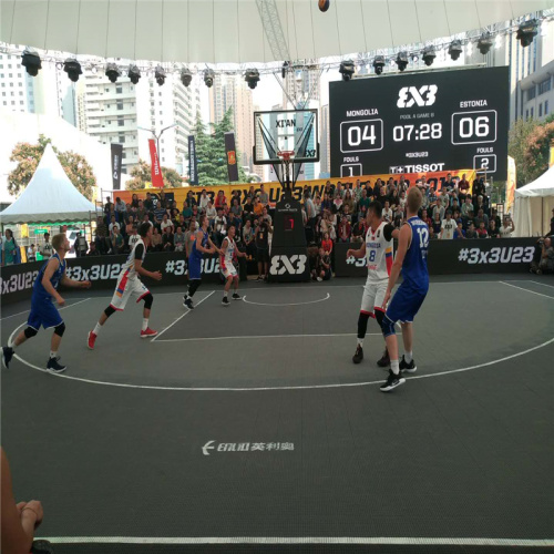 Pavimentazione da basket FIBA ​​e FIBA ​​3x3 certificata per interni e oudoor