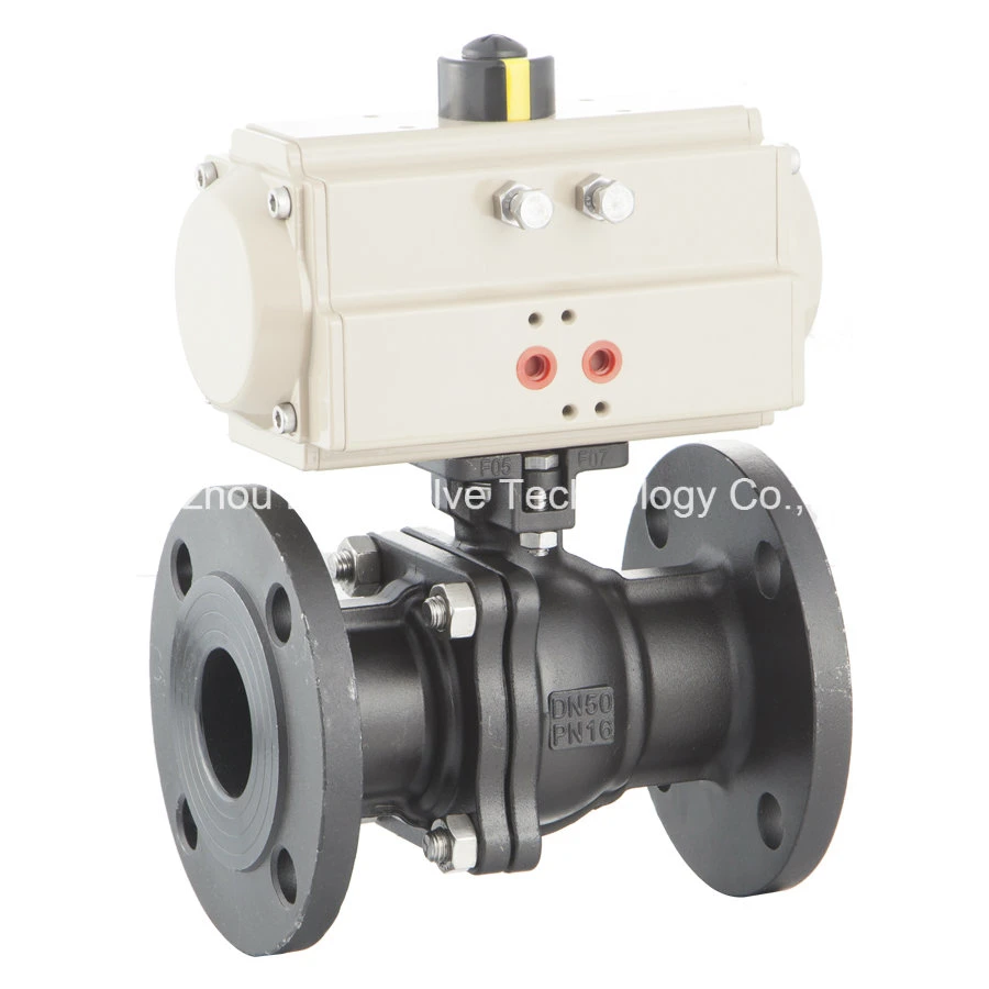 Wenzhou Valve Manufacturer ANSI Wcb/CF8/CF8m with ISO5211 Pad 2PC Flange Ball Valve