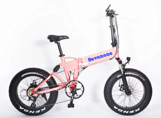 Full Suspension350W Fat Tire Foldable Electric Bicycle with Hidden Battery