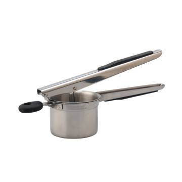 stainless steel potato ricer with comfortable handle