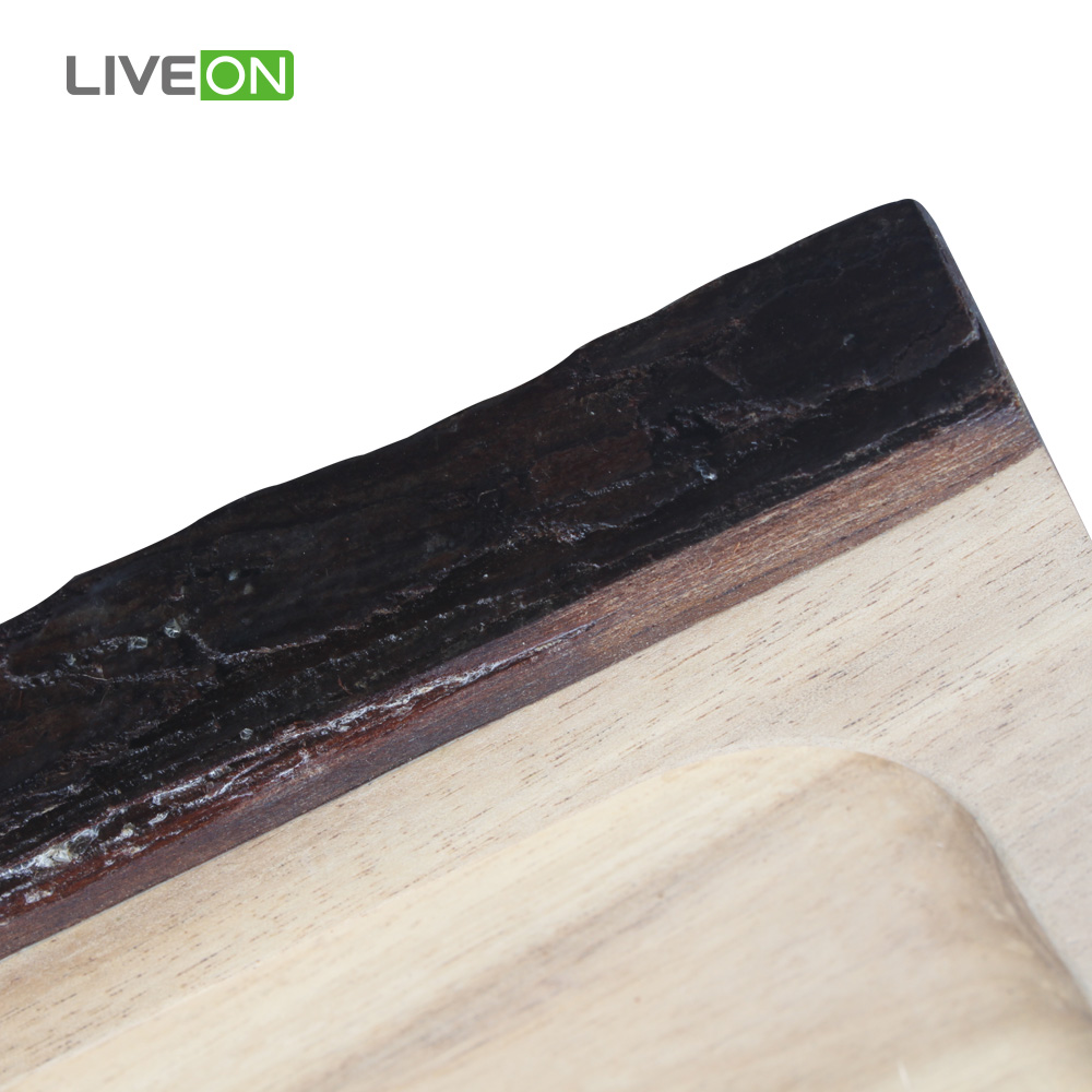 Madeira de acácia com placa Live Edge Bark