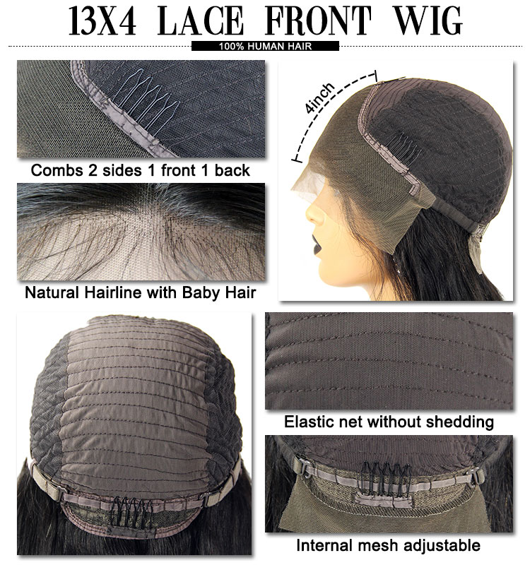 factory price bob lace wig,good quality 100% human hair 13*4 lace frontal bob wig,4*4 closure human hair wigs