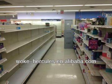 Medicine store display shelves