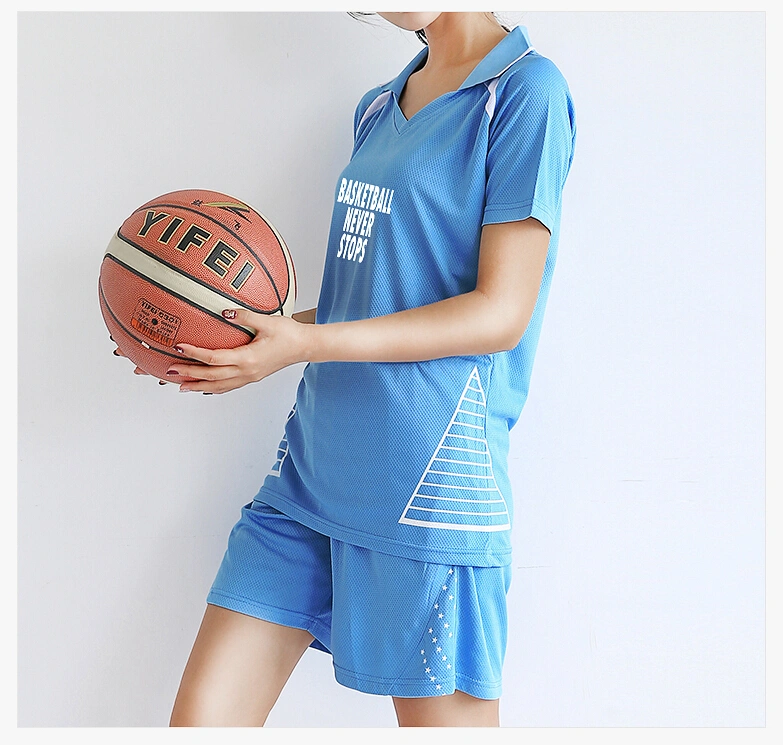 Womens latest Hot Basketball Wear Uniform with Polo Collar