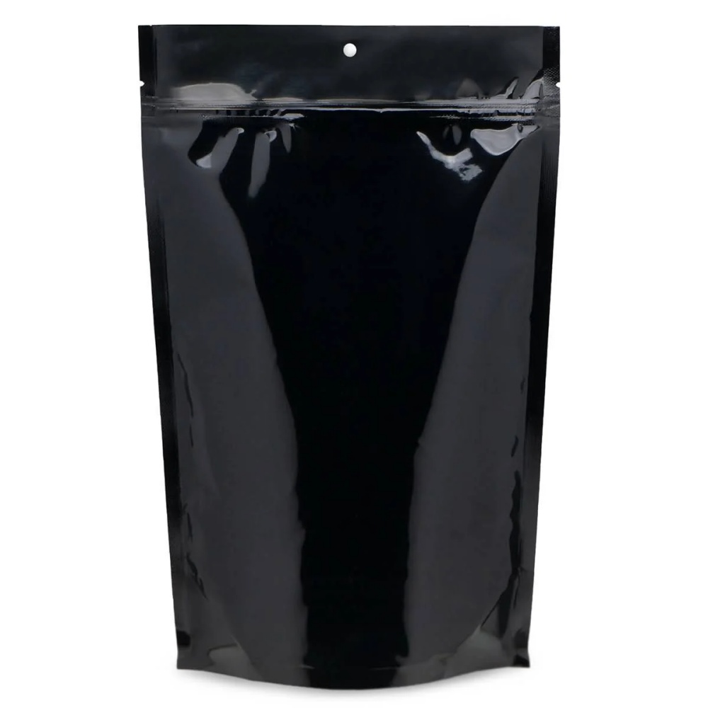 Black Stand Up Bags for Organic Product Packaging