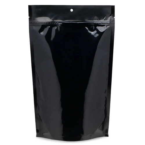 Black Stand Up Bags for Organic Product Packaging