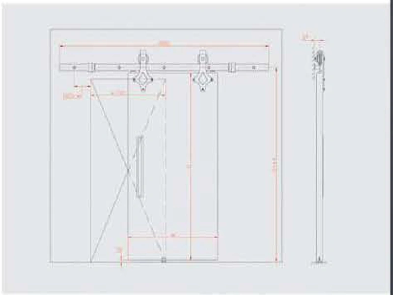 Quiet Morden Hardware Sliding Solid Wood Barn Door