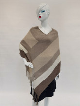 Lady's Cashmere Wool Knitted Poncho