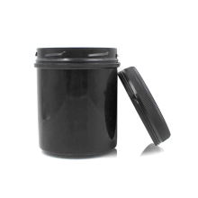 1000ml HDPE Black Plastic Jar Container with Screw Lid