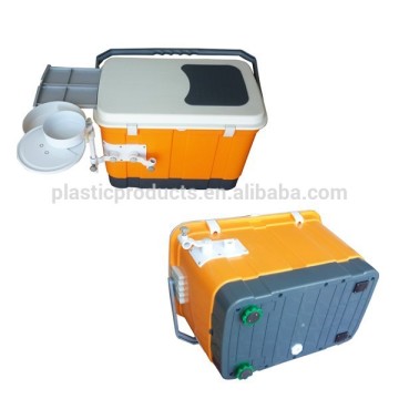 Multifunctional 32L plastic fishing seat box with mobile oxygen pump