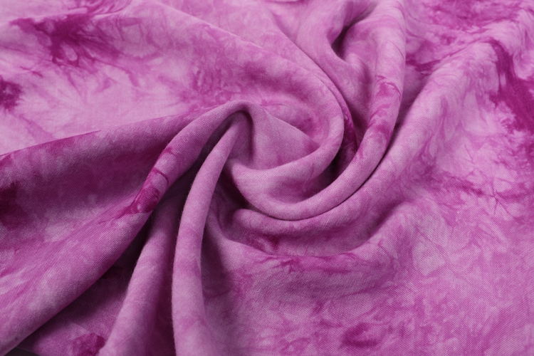 New product tie dyed challis skirt printed poplin rayon fabric for dresses