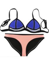Sexy Women Summer Two Pieces Swimwear Lady Fashion Contrast Bikini