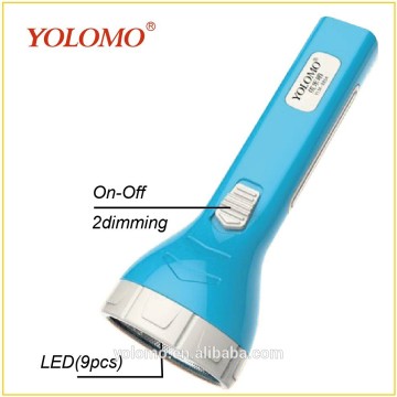 YOLOMO high brightness rechargeable 9pcs led flashlight
