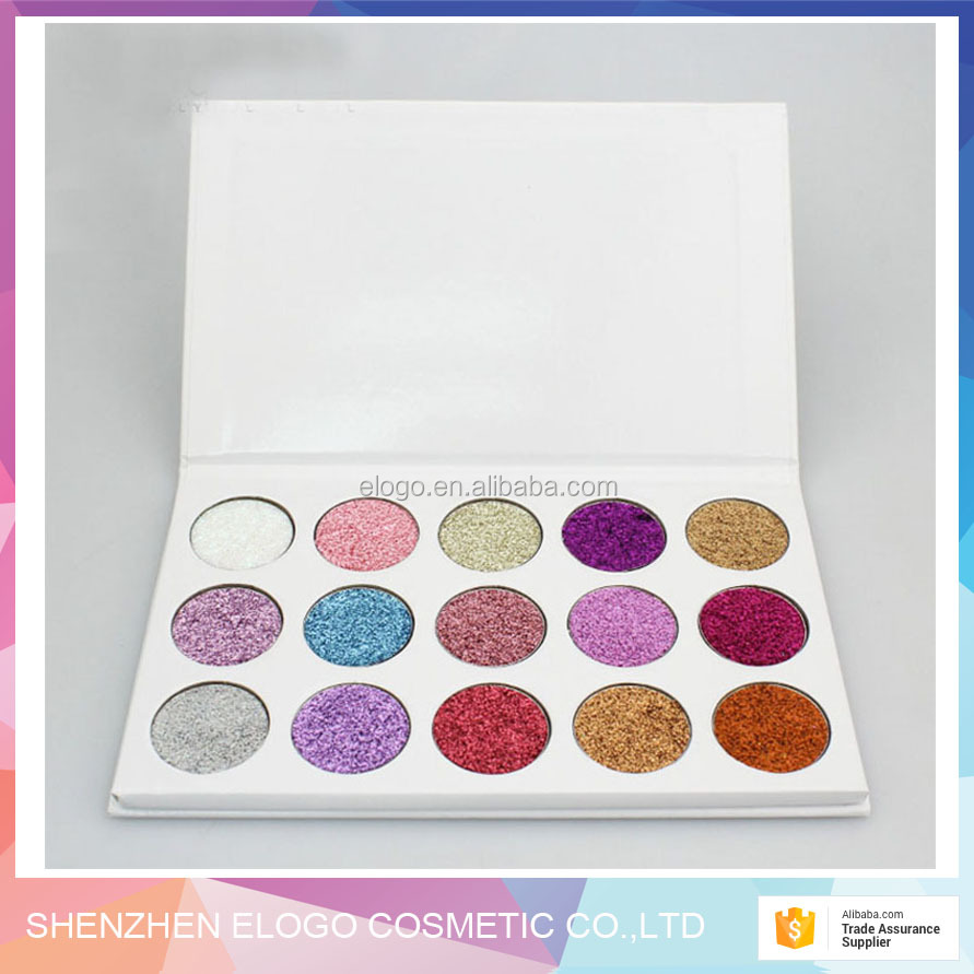 OEM/ODM Glitter Eye shadow Private Label Eyeshadow Palette 15 Colors glitter Eyeshadow Palette