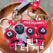 Squid Game Inspired Pink Soldier Mask Keychain - 2025 New Arrival