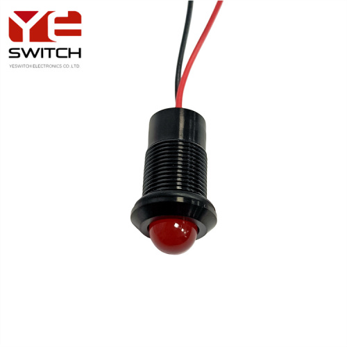 Yeswitch 11 mm IP68 Indicador de señal de metal con cables