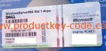 Windows Product Key Sticker For Windows Server 2008 R2 Standard With 1 - 4 Cpu Coa