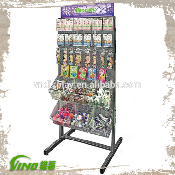 Wholesale Metal Pegboard Floor Display , metal hanging display racks , free standing pegboard display