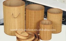 Natural bamboo laundry basket