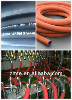 Steel wire braid rubber steam hose