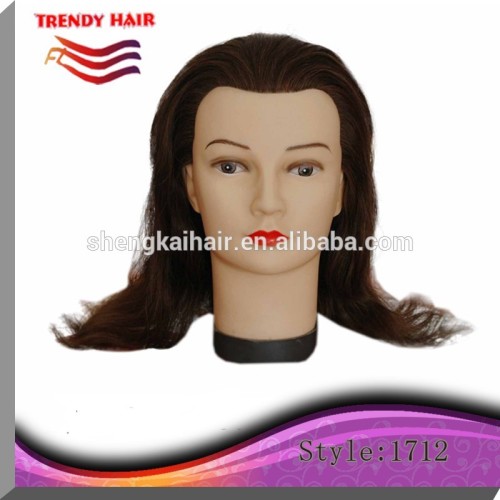 Quality human hair practice mannequin head