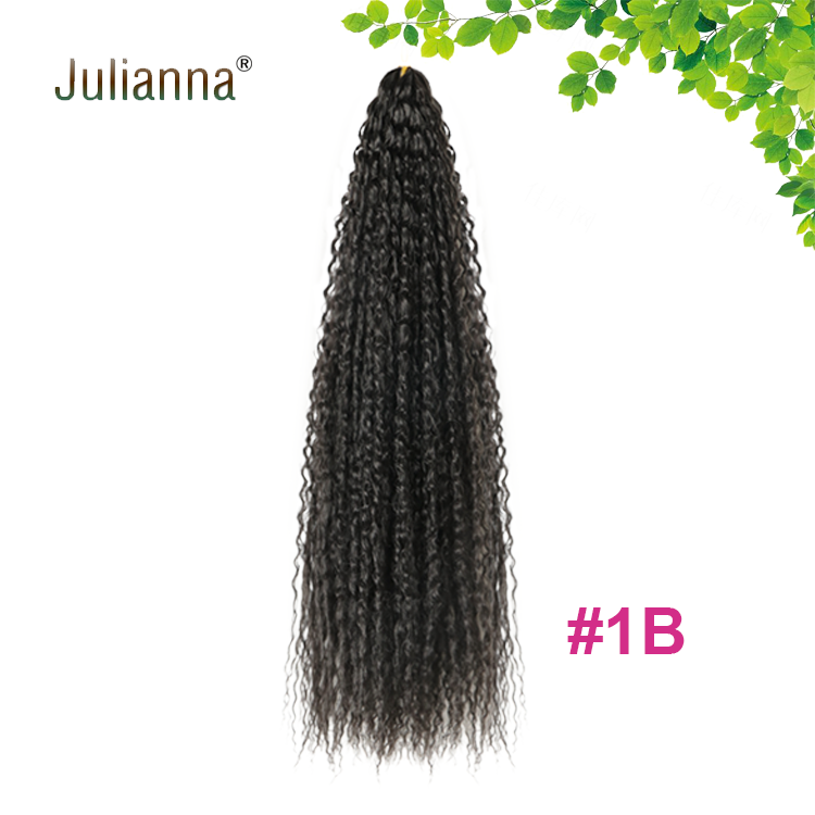 Julianna Free Sample 20Inch Brazilian Curly Crochet Twist Bulk Brazilian Braiding Hair Synthetic Attachment For Black Women