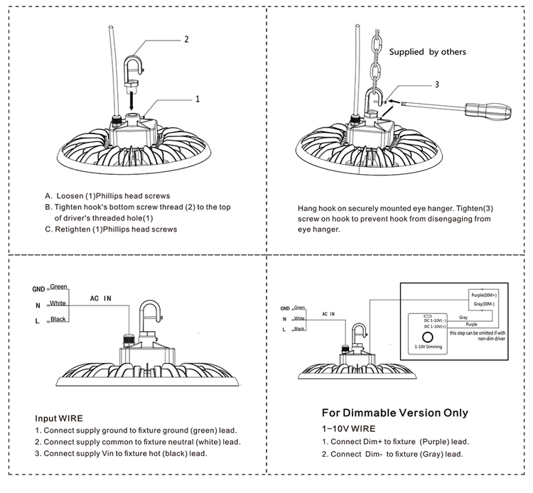 Minglight DLC ELT listed 5 years warranty 1-10v dimming garden lighting post top light 150w