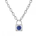 Gemstone Lock Shape Key Chain Necklace Natural Stone Pendant Necklace