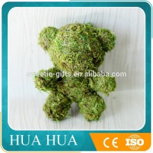 bear wire frame topiary with preserved moss