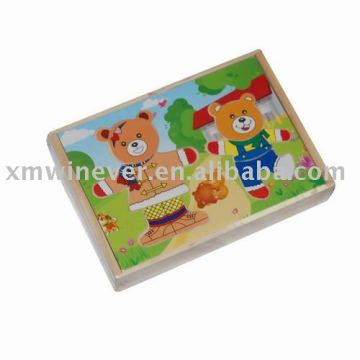 Wooden Puzzle,Two Bears