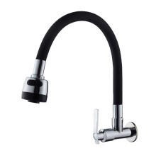 Robinet de cuisine robinet d&#39;évier de mélangeur de robinets d&#39;eau noire flexibles de Moden