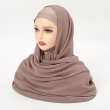 Muslim Hijab Shawl Scarf Set with Inner Cap