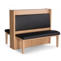 Double Sides Wood Leasure Restaurant Loveseat Sofa Booth