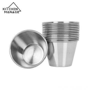 Stainless Steel Condiment Sauce Cups Dipping Sauce Cups