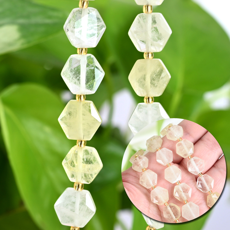 Faceted Natural Crystal Beads