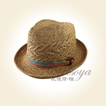2015 New style paper string hat and unisex woven paper straw hat