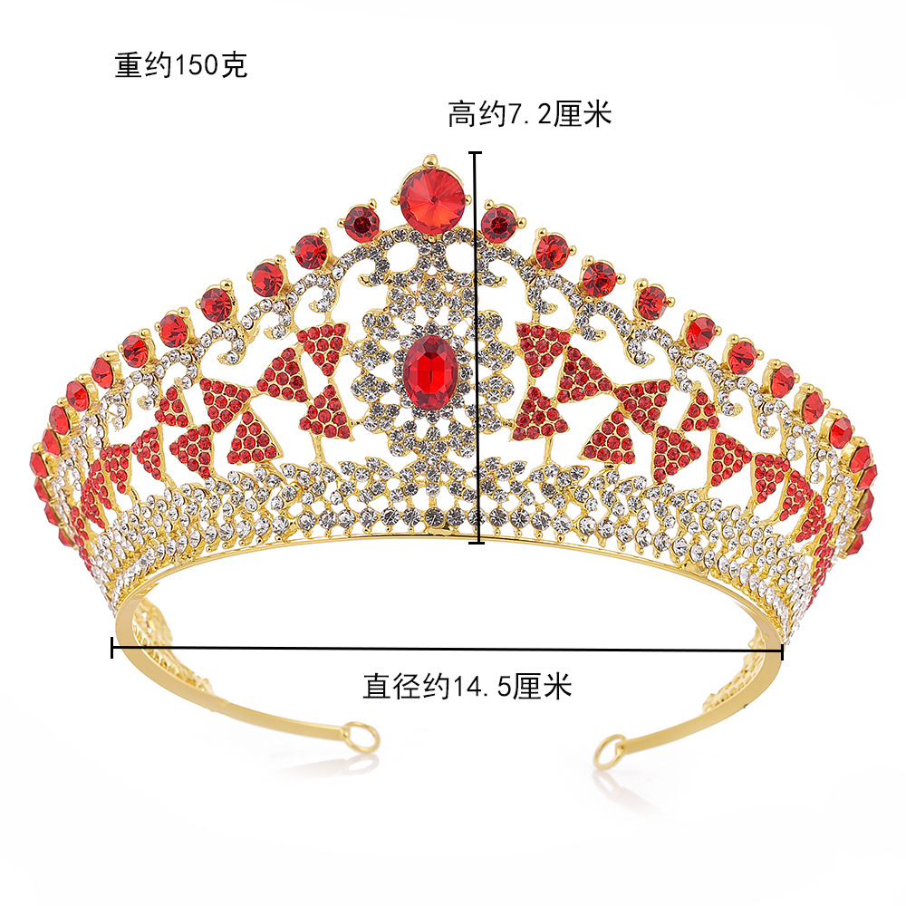 Bride Hair Tiara Accessories Crown Jewelry Geometrical Bride Crown Headband Set