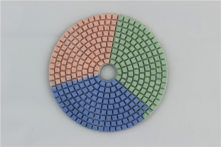HIZAR 7-step Polishing Pad 3-color Wet Diamond Polishing Pads for Polishing Granite and Marble